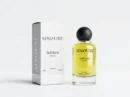 SINOURE Sabiore For Him perfume bottle with gray and white packaging box on a white background